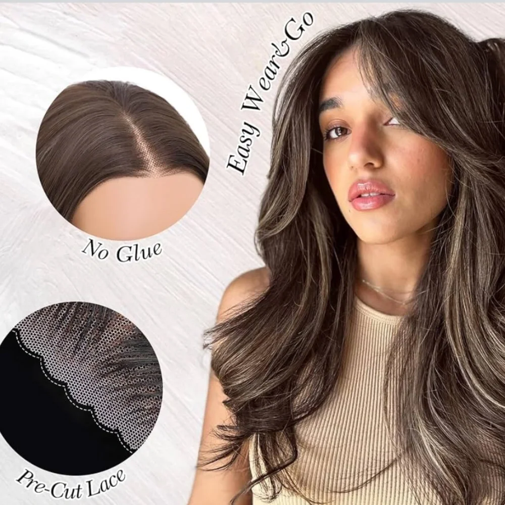 (2) Two 22”  Wig Style: Synthetic Lace Front Wig, Glueless Wig, 13x4 Lace Front - Picture 2 of 10